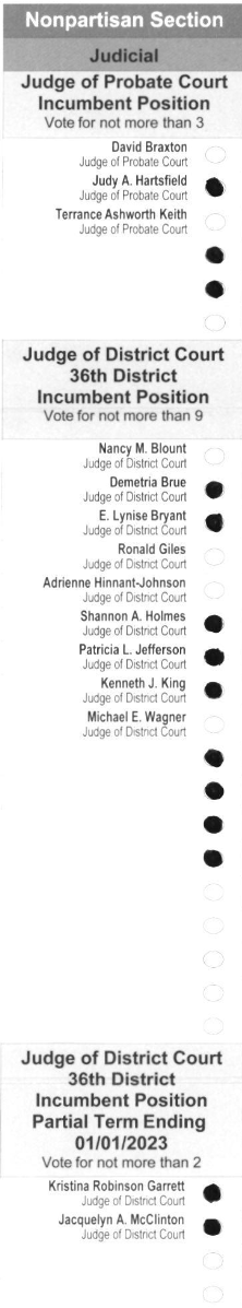 Primary-style BMD ballot example 1